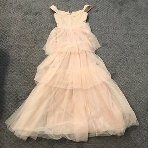 Tiered tulled maxi dress